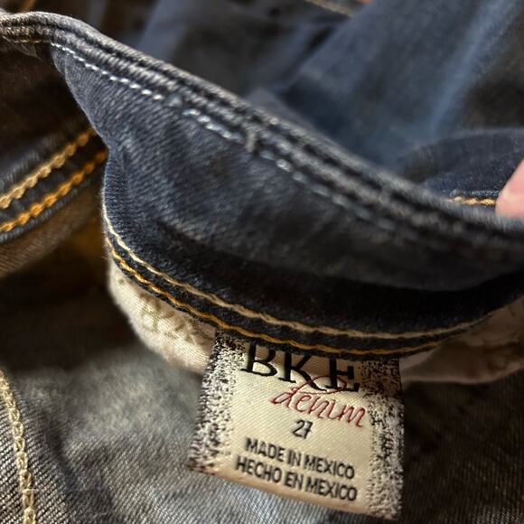 BKE Buckle Jeans Women's 30x27 Addison Skinny Stretch Dark Wash Indie Boho Basic - Picture 5 of 6